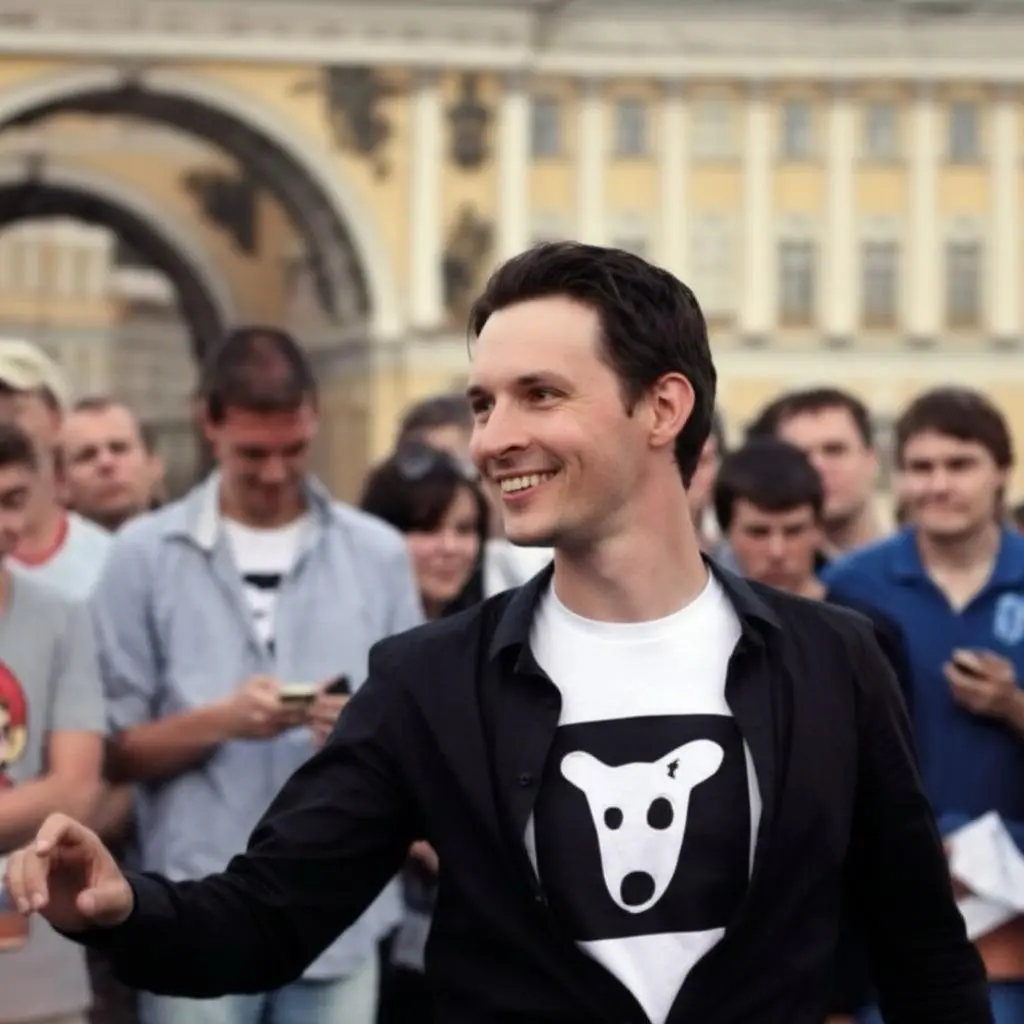 Pavel Durov wearing Spotty on his shirt - The ultimate endorsement